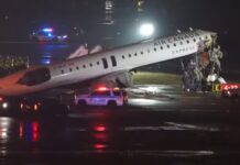 ВИДЕО: Хаос на аеродромот во Њујорк, загинати и повредени откако авион удри во возило